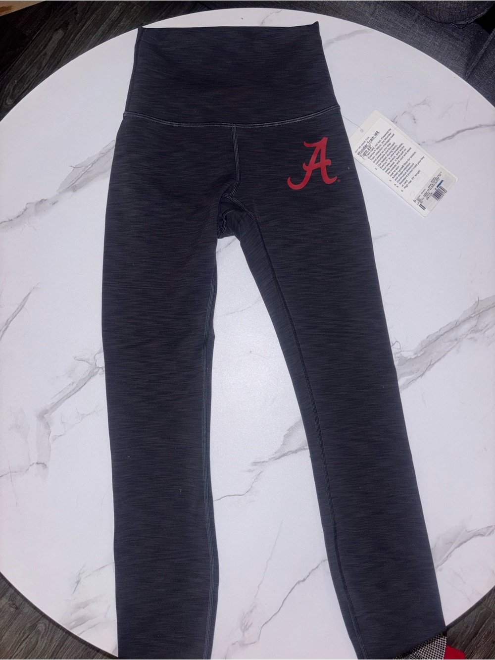 lululemon athletica Black Leggings with Red 'A' Logo